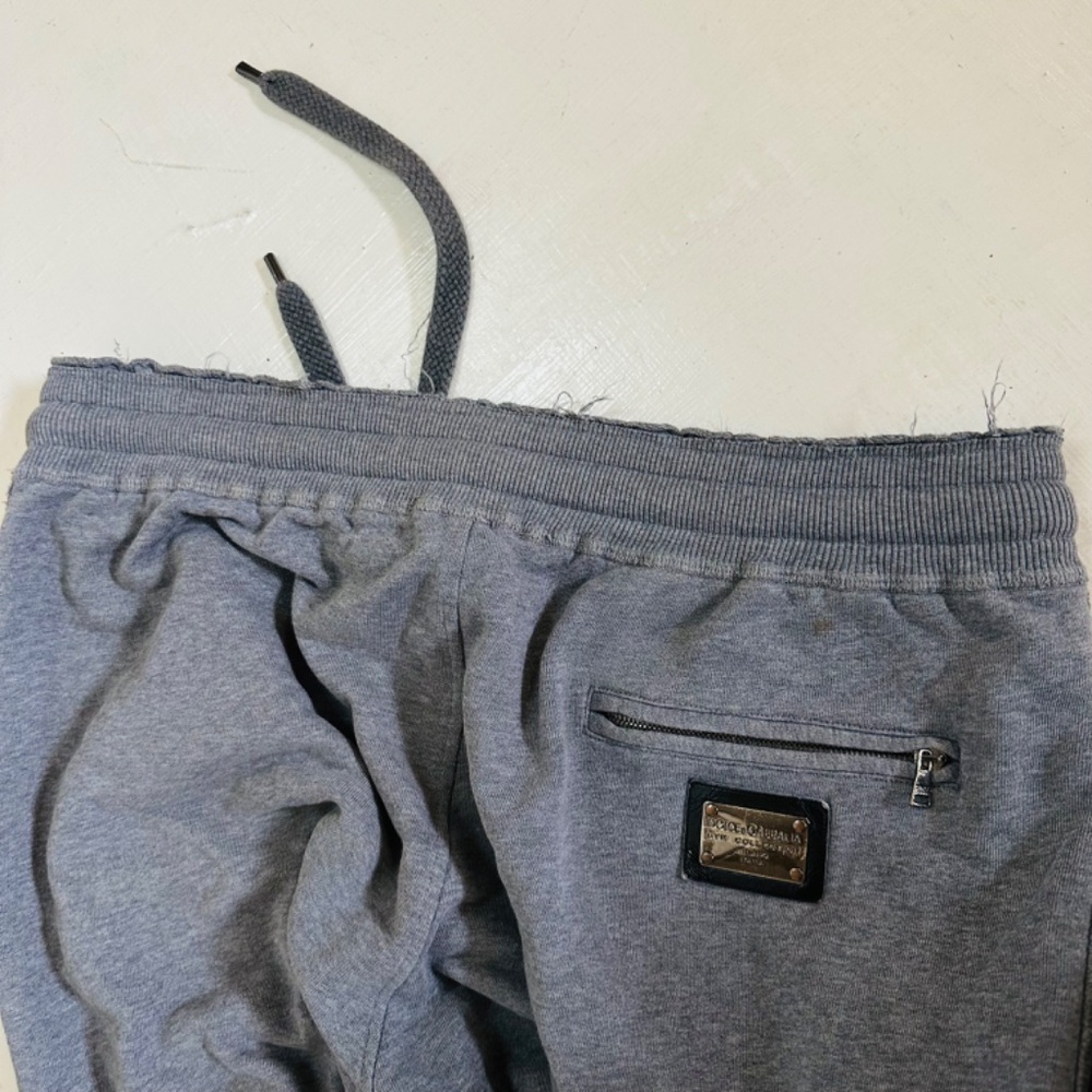 DOLCE & GABBANA Pants Gray Fantasy Cotton Men Sweatpants Size 50 USA 34 - Picture 7 of 11